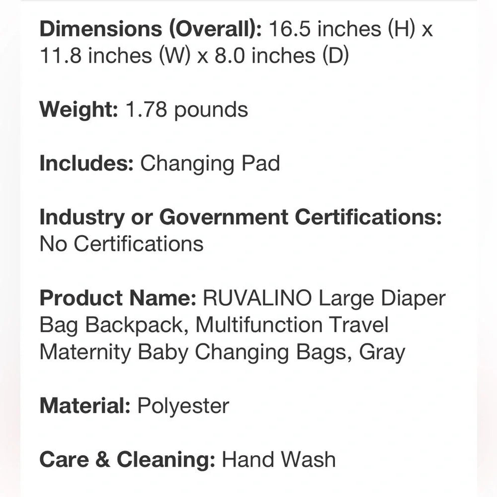 RUVALINO backpack/diaperbag - Picture 11 of 11